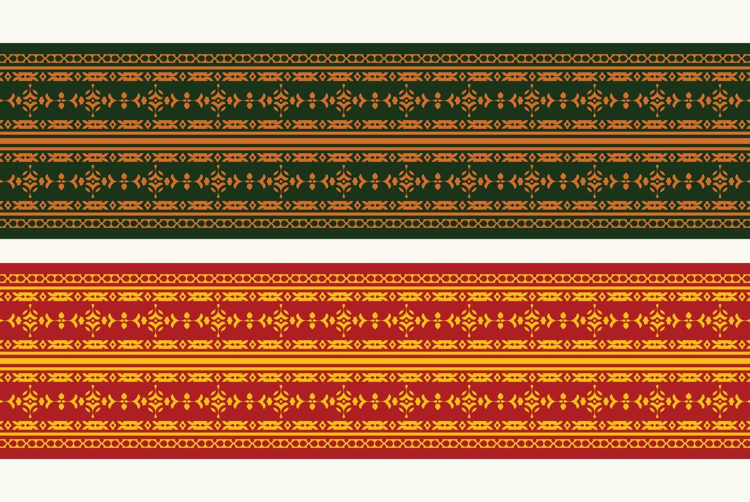 Henna banner border with colorful border vector