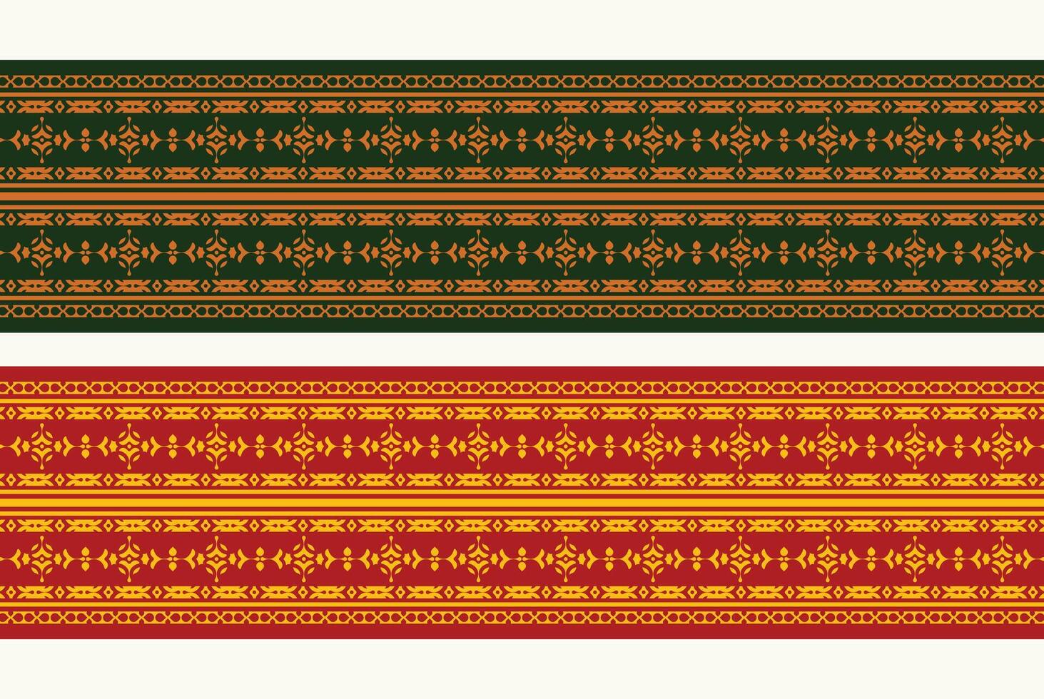 Henna banner border with colorful border vector