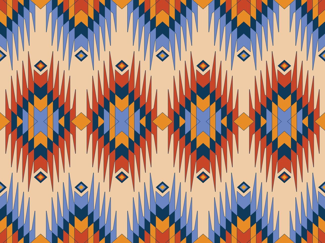 nativo americano indio ornamento modelo geométrico étnico textil textura tribal azteca modelo navajo mexicano tela sin costura decoración Moda vector