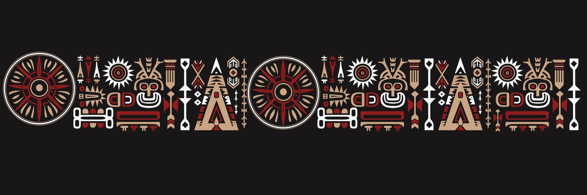 nativo americano indio ornamento modelo geométrico étnico textil textura tribal azteca modelo navajo mexicano tela sin costura decoración Moda vector