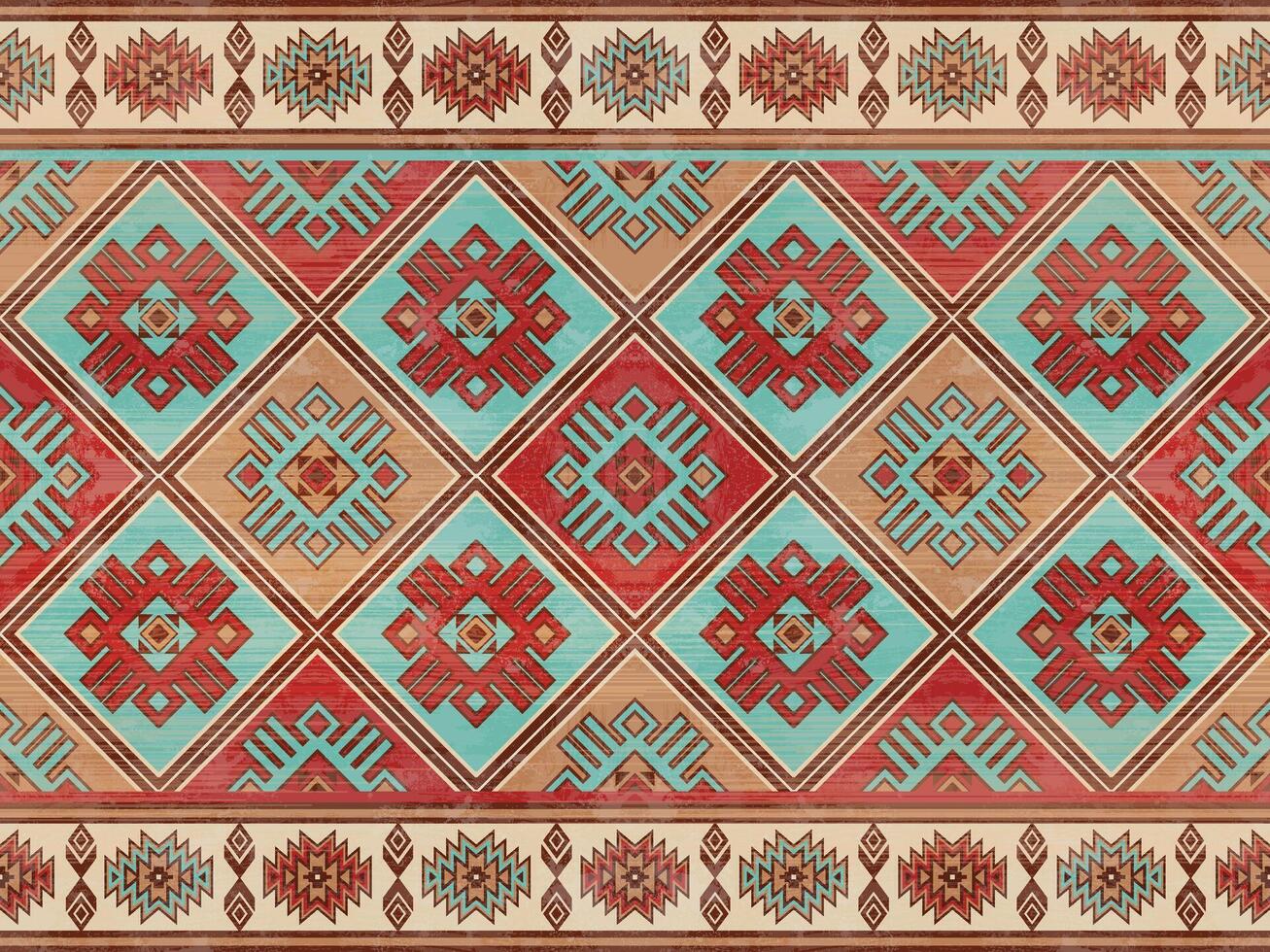 Native american indian ornament pattern geometric ethnic textile texture tribal aztec pattern navajo mexican fabric seamless decoration fashion vector