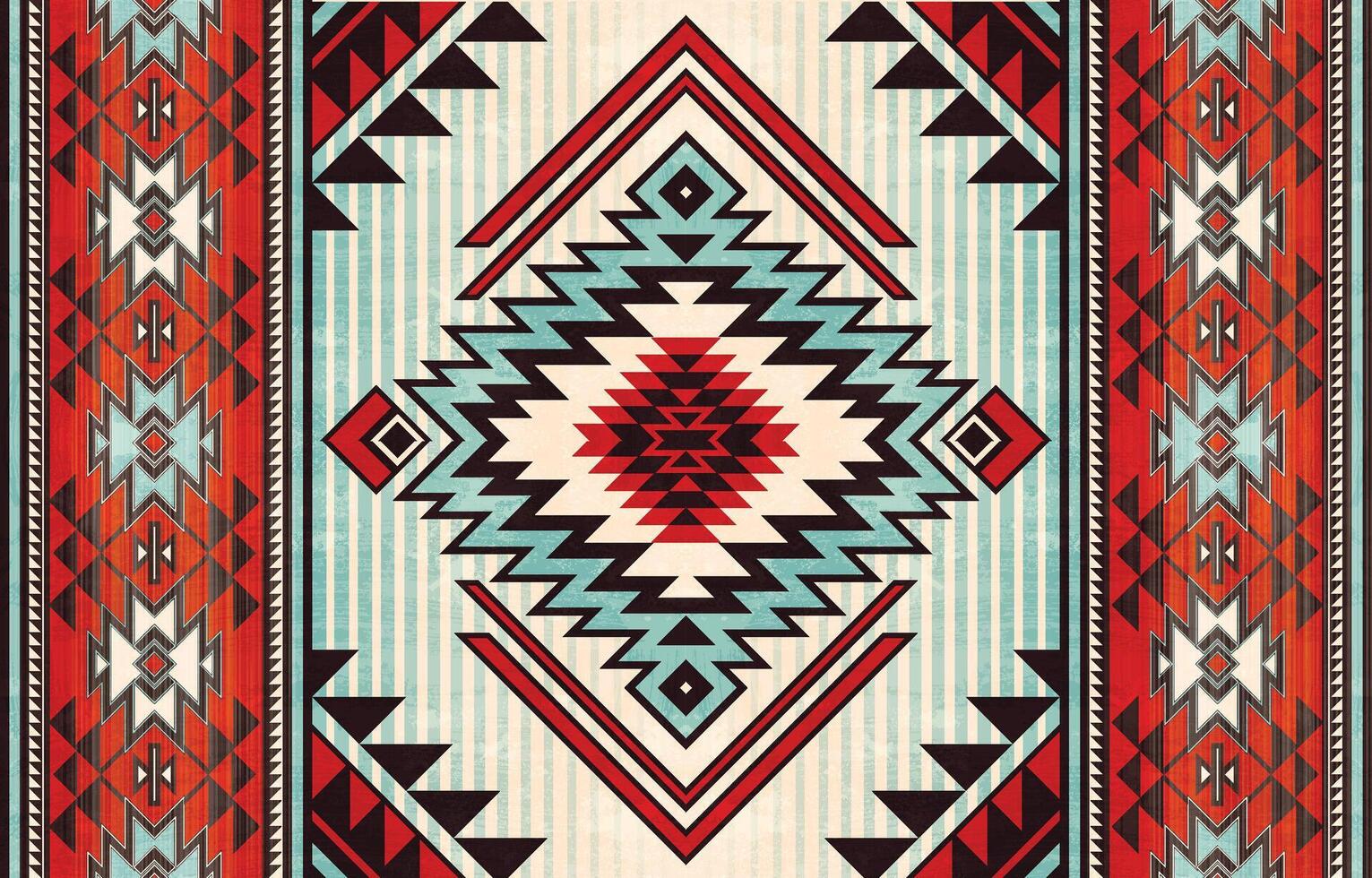 Native american indian ornament pattern geometric ethnic textile texture tribal aztec pattern navajo mexican fabric seamless decoration fashion vector