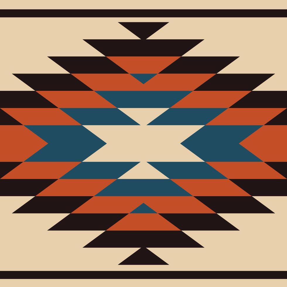 Native american indian ornament pattern geometric ethnic textile texture tribal aztec pattern navajo mexican fabric seamless decoration fashion vector