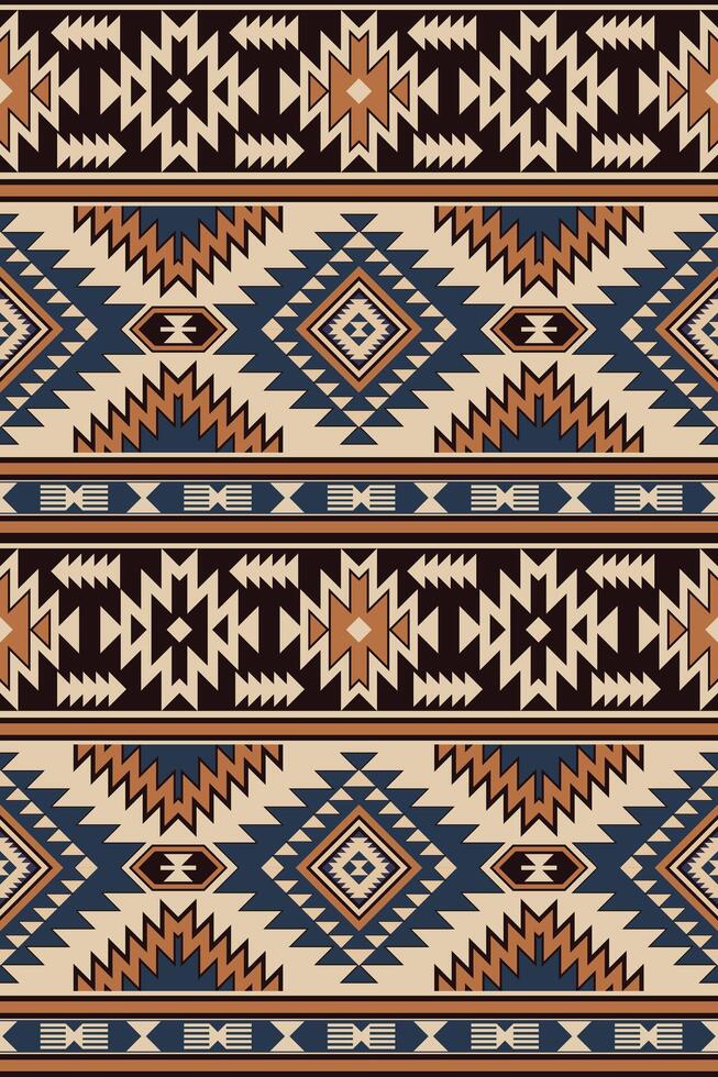 Native american indian ornament pattern geometric ethnic textile texture tribal aztec pattern navajo mexican fabric seamless decoration fashion vector