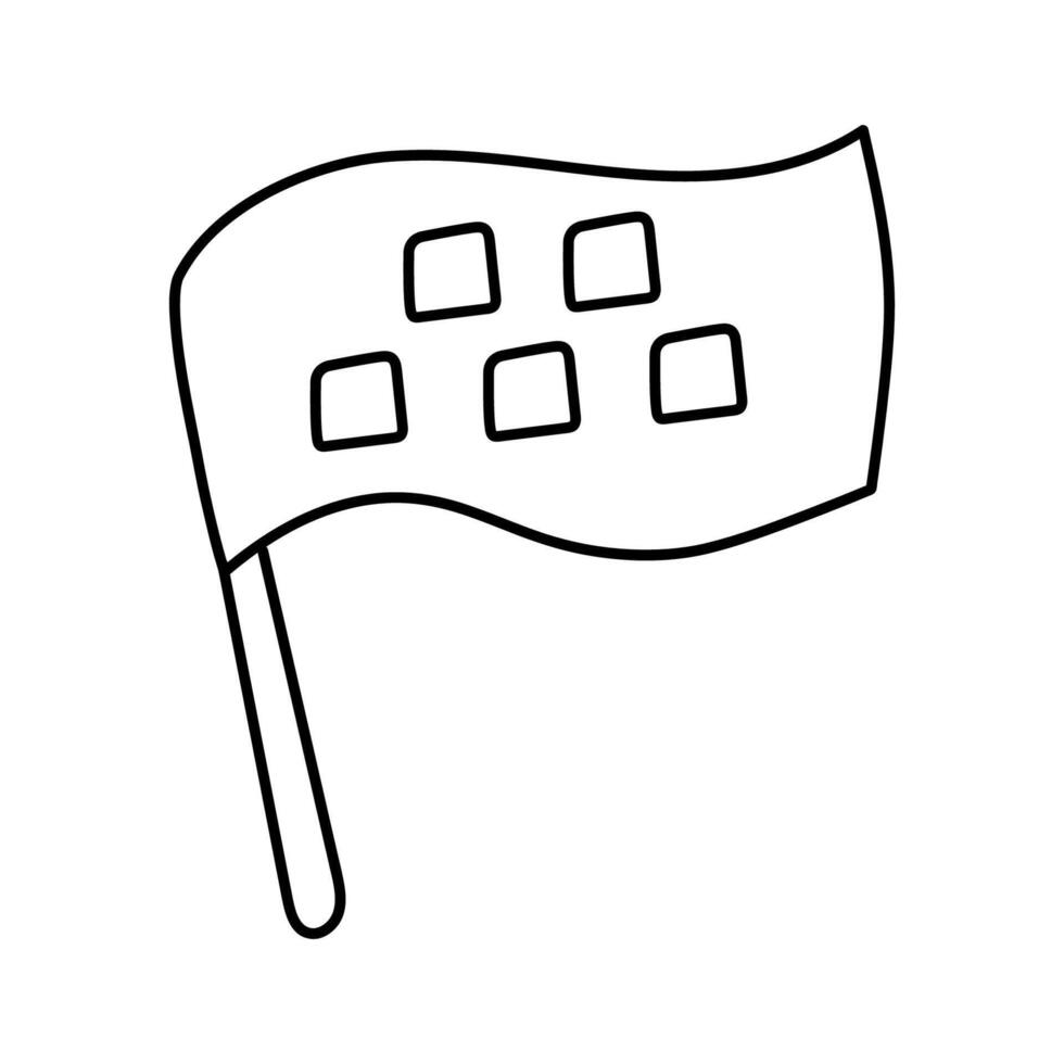 Taxi symbol in doodle style. vector