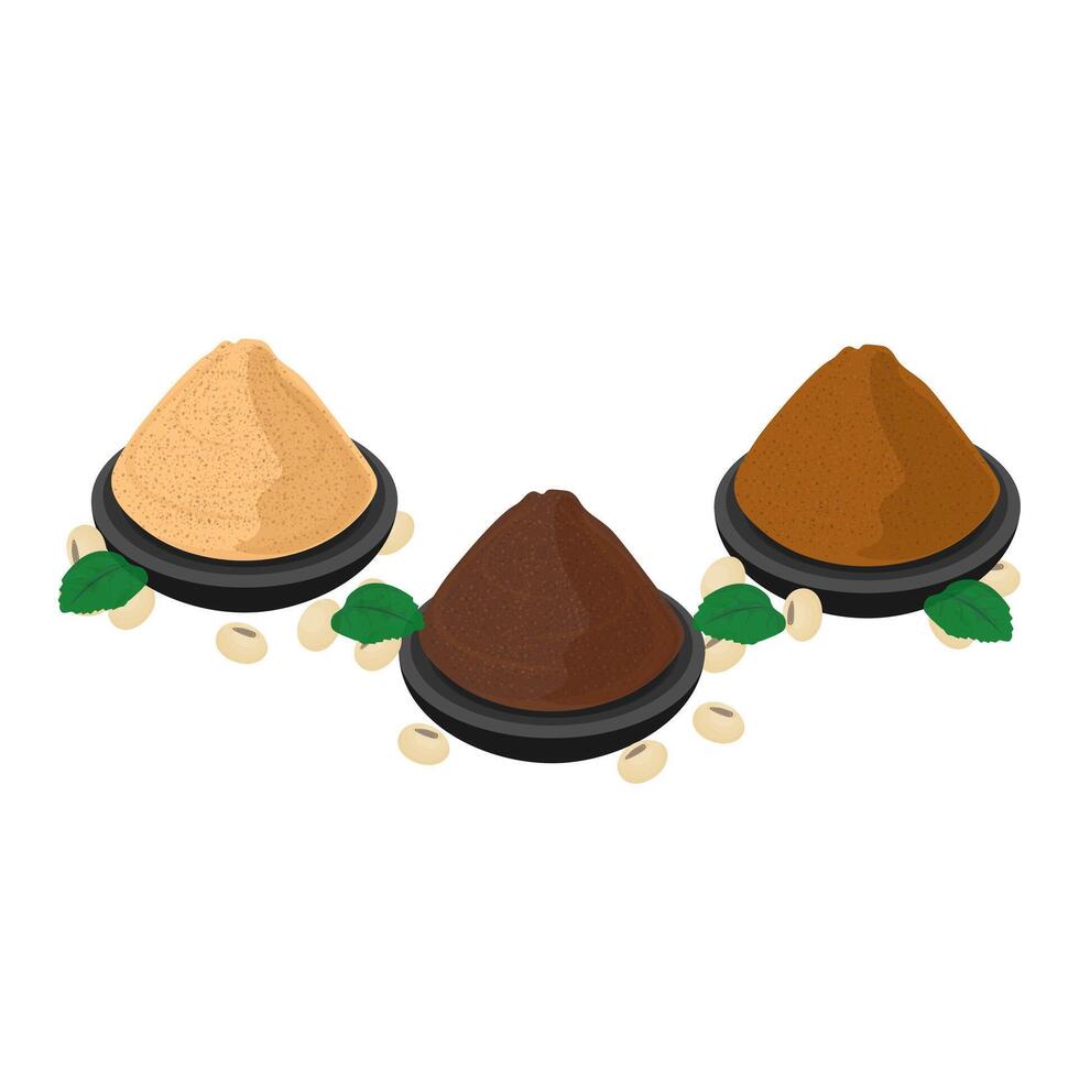 Illustration logo Traditional seasoning of Japanese Miso vector