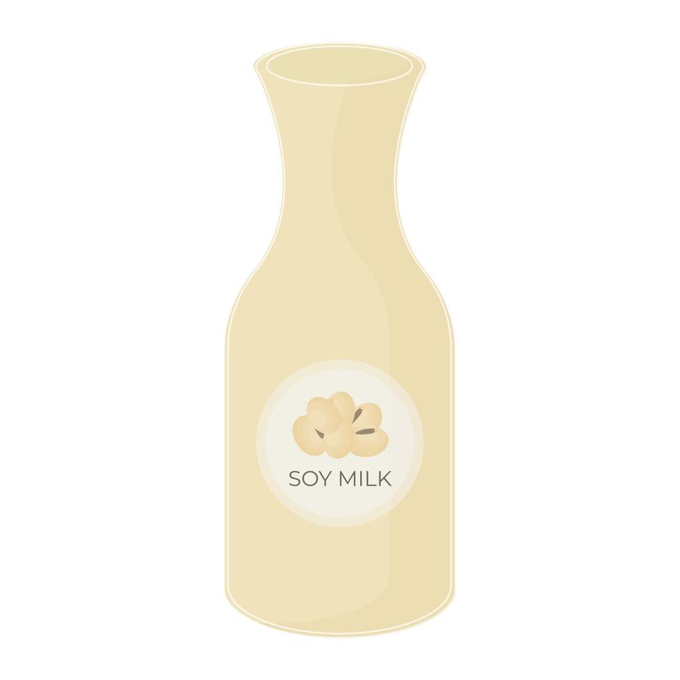 Healthy Soy Milk illustration logo vector