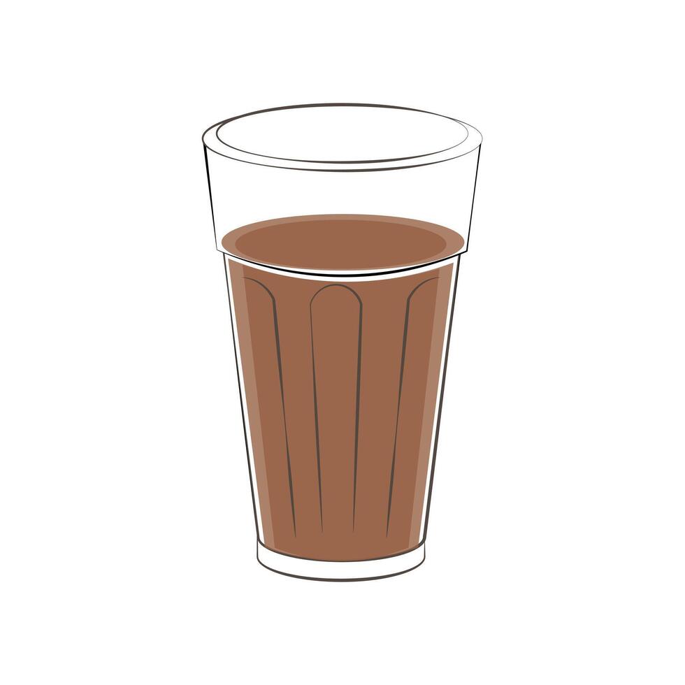 Illustration logo Indian chai in glass cups vector