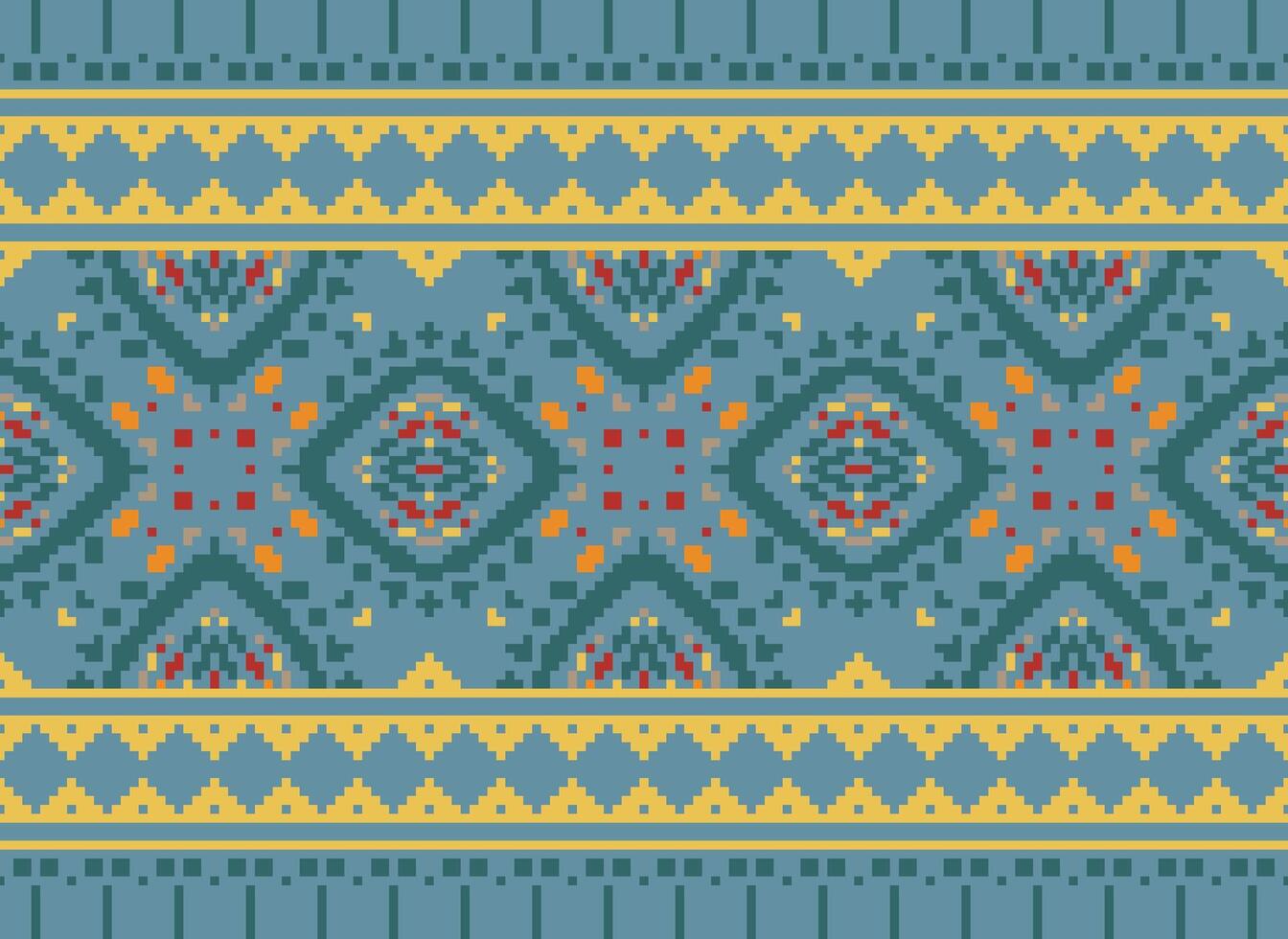 American ethnic native pattern.Traditional Navajo,Aztec,Apache,Southwest and Mexican style fabric pattern.Abstract motifs pattern.Design for fabric,clothing,blanket,carpet,woven,wrap,decoration vector