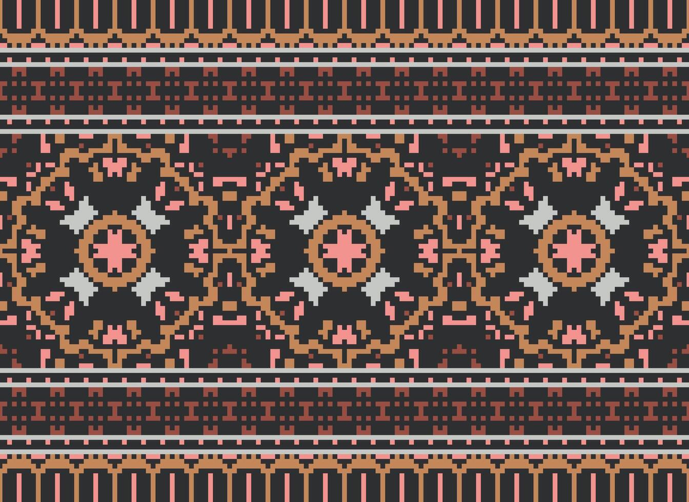 American ethnic native pattern.Traditional Navajo,Aztec,Apache,Southwest and Mexican style fabric pattern.Abstract motifs pattern.Design for fabric,clothing,blanket,carpet,woven,wrap,decoration vector