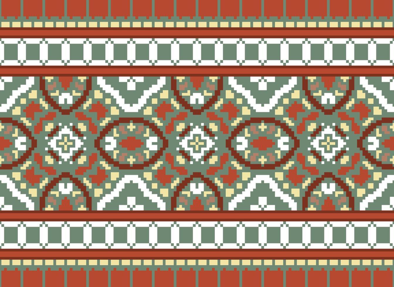 American ethnic native pattern.Traditional Navajo,Aztec,Apache,Southwest and Mexican style fabric pattern.Abstract motifs pattern.Design for fabric,clothing,blanket,carpet,woven,wrap,decoration vector