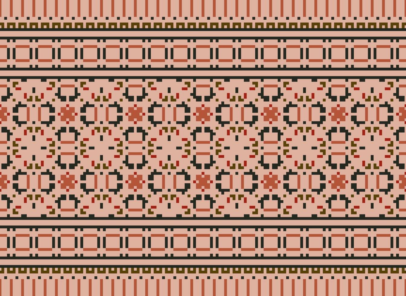 American ethnic native pattern.Traditional Navajo,Aztec,Apache,Southwest and Mexican style fabric pattern.Abstract motifs pattern.Design for fabric,clothing,blanket,carpet,woven,wrap,decoration vector