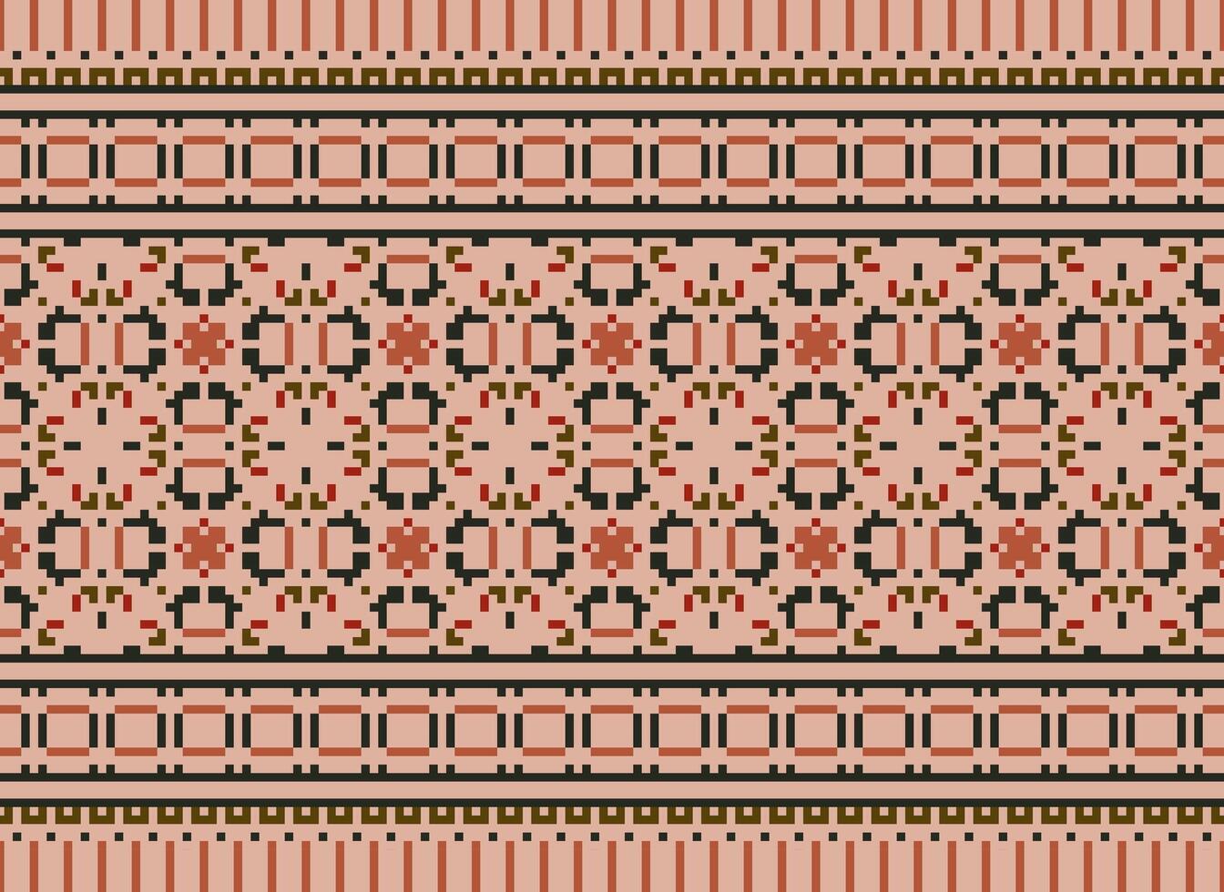 American ethnic native pattern.Traditional Navajo,Aztec,Apache,Southwest and Mexican style fabric pattern.Abstract motifs pattern.Design for fabric,clothing,blanket,carpet,woven,wrap,decoration vector