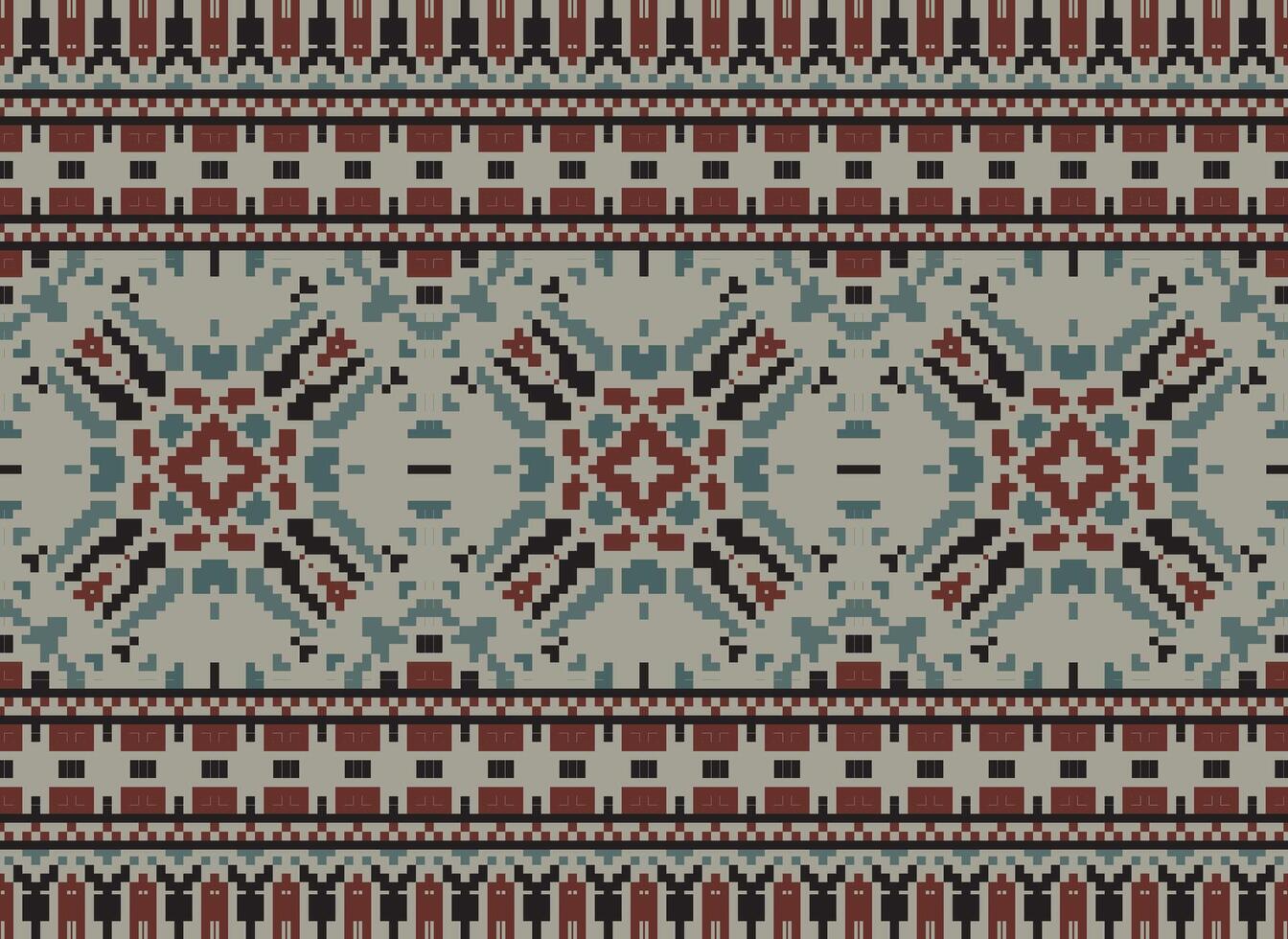 American ethnic native pattern.Traditional Navajo,Aztec,Apache,Southwest and Mexican style fabric pattern.Abstract motifs pattern.Design for fabric,clothing,blanket,carpet,woven,wrap,decoration vector
