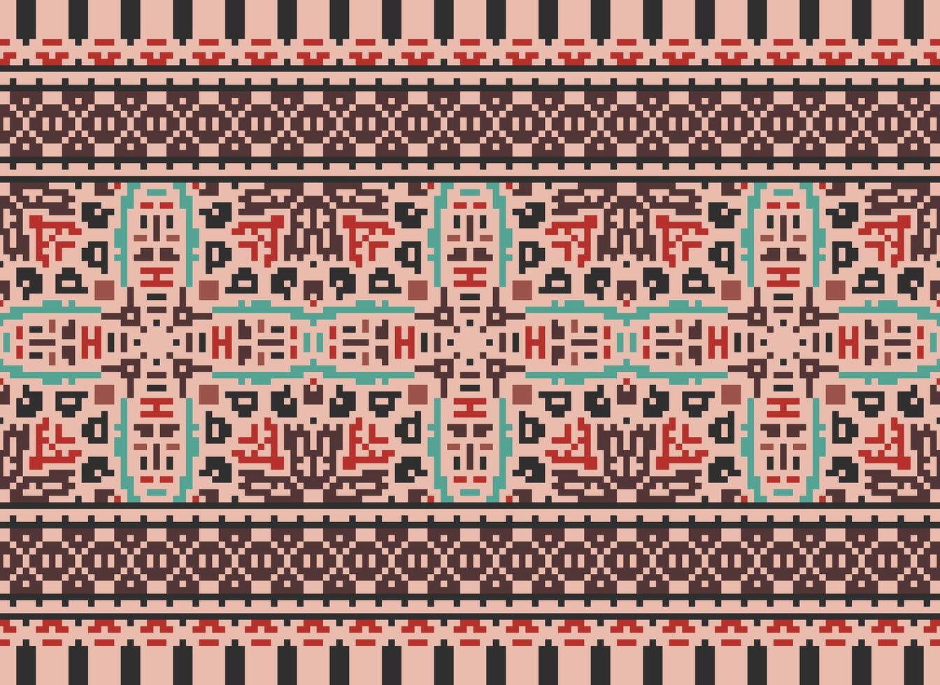 American ethnic native pattern.Traditional Navajo,Aztec,Apache,Southwest and Mexican style fabric pattern.Abstract motifs pattern.Design for fabric,clothing,blanket,carpet,woven,wrap,decoration vector