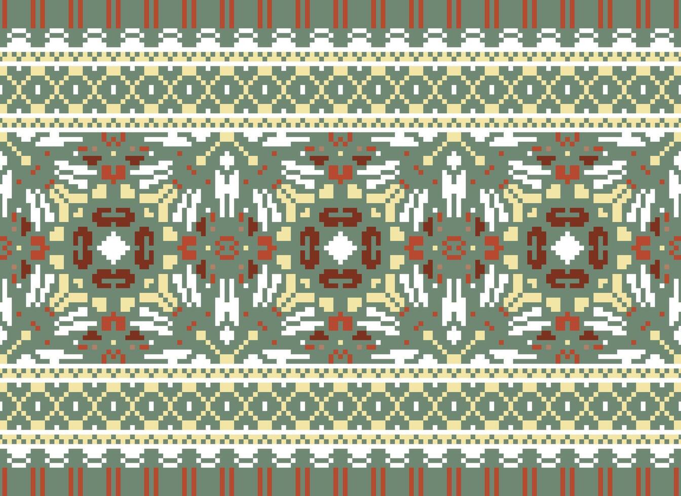 American ethnic native pattern.Traditional Navajo,Aztec,Apache,Southwest and Mexican style fabric pattern.Abstract motifs pattern.Design for fabric,clothing,blanket,carpet,woven,wrap,decoration vector