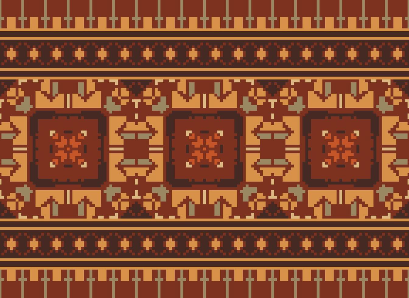 American ethnic native pattern.Traditional Navajo,Aztec,Apache,Southwest and Mexican style fabric pattern.Abstract motifs pattern.Design for fabric,clothing,blanket,carpet,woven,wrap,decoration vector