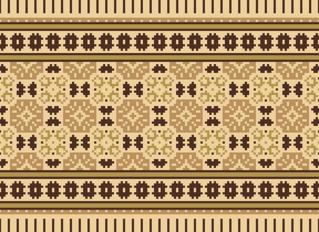 Pixel American ethnic native pattern.Traditional Navajo,Aztec,Apache,Southwest and Mexican style fabric pattern.Abstract motifs pattern.Design for fabric,clothing,blanket,carpet,woven,wrap, vector