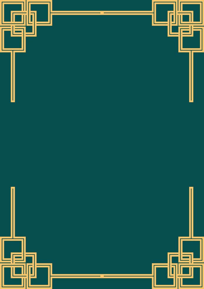 Art deco frame. Vintage linear border. Design a template for invitations, leaflets and greeting cards vector