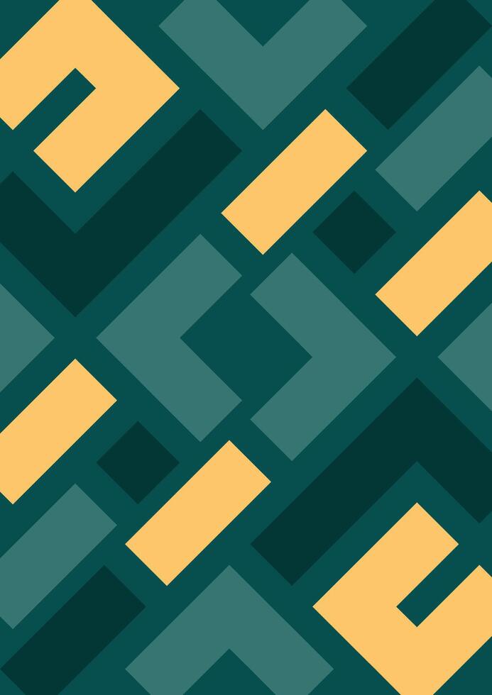Geometric seamless pattern in retro style. abstract background Illustrations Green Colour vector