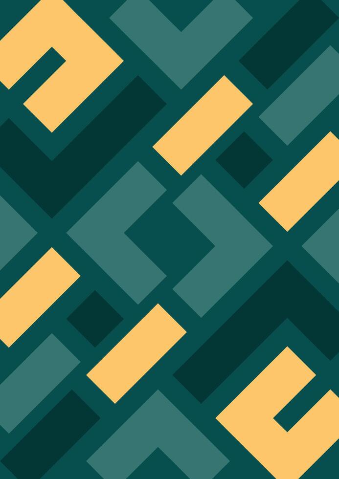 Geometric seamless pattern in retro style. abstract background Illustrations Green Colour vector