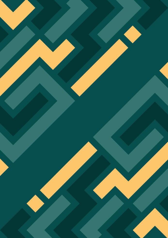 Geometric seamless pattern in retro style. abstract background Illustrations Green Colour vector