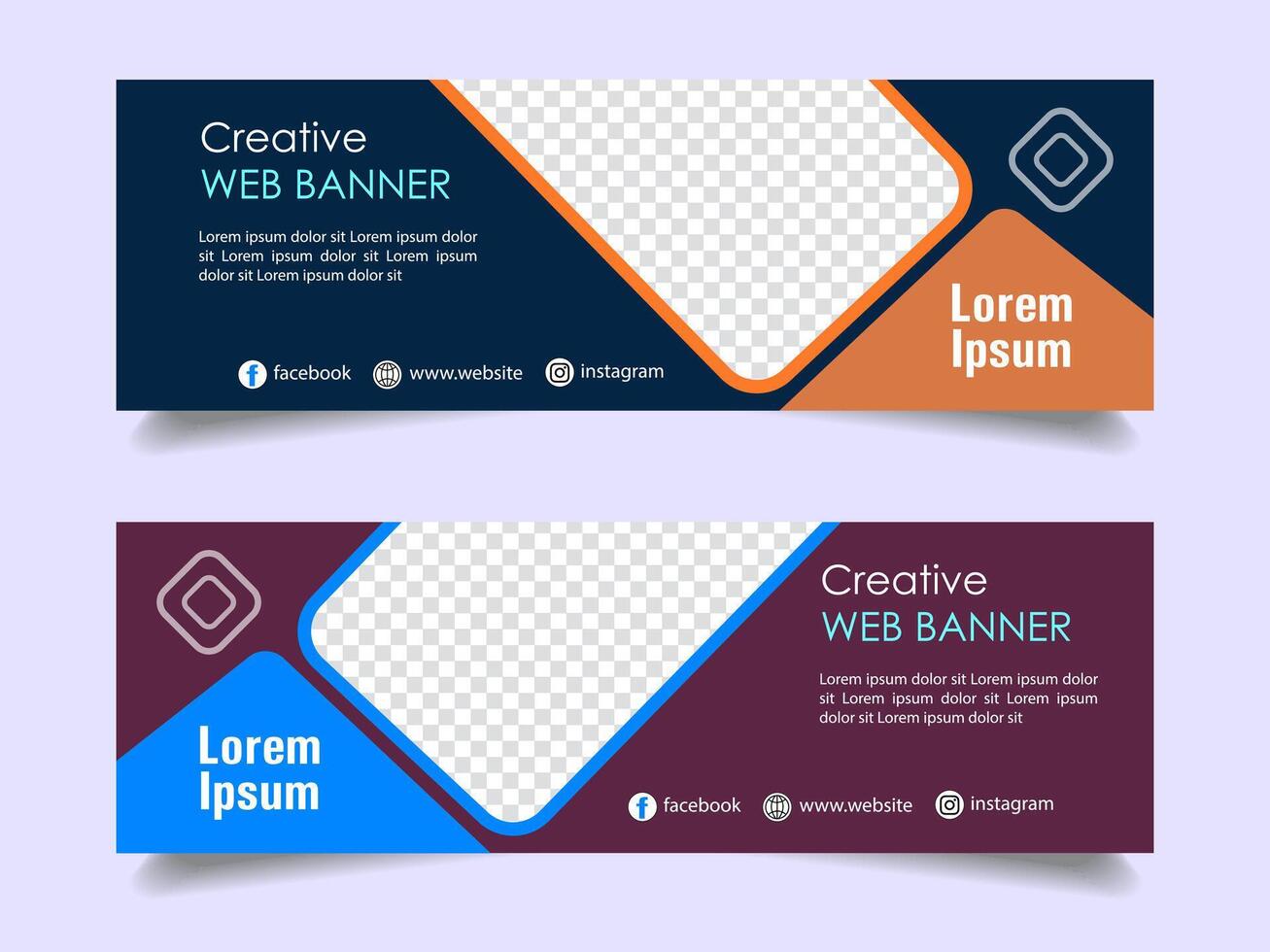 Creative corporate business marketing social media banner post template, Promotional banner for social media post, web banner and flyer, Sale banner for web and social media template vector