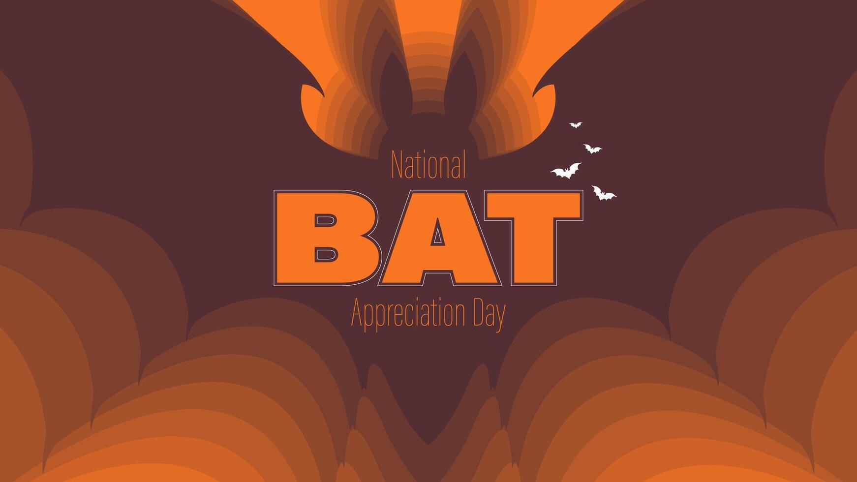 Bat appreciation day poster, greeting card, illustration vector