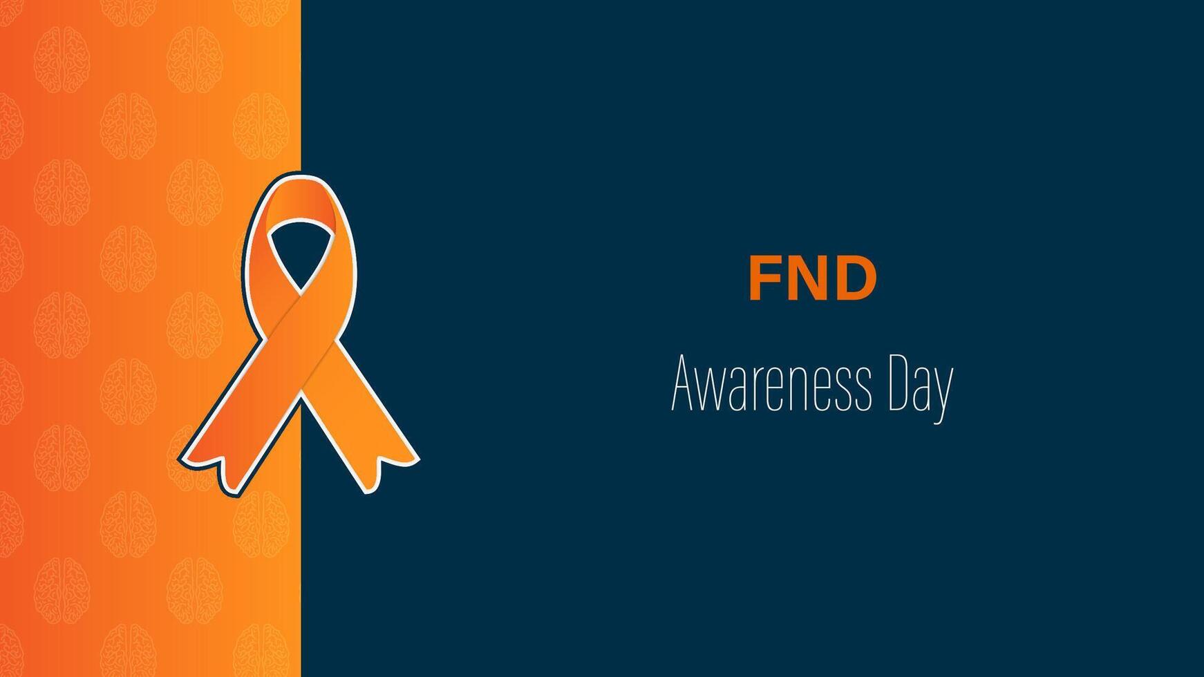 FND Awareness day, functional neurological disorders, illustration vector