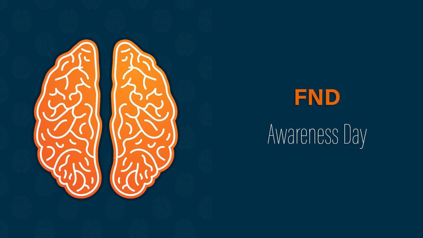 FND Awareness day, functional neurological disorders, illustration vector