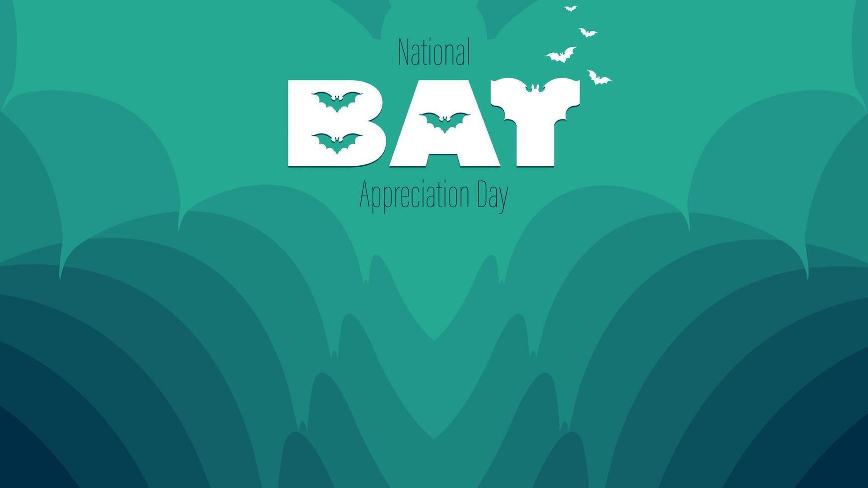 Bat appreciation day poster, greeting card, illustration vector