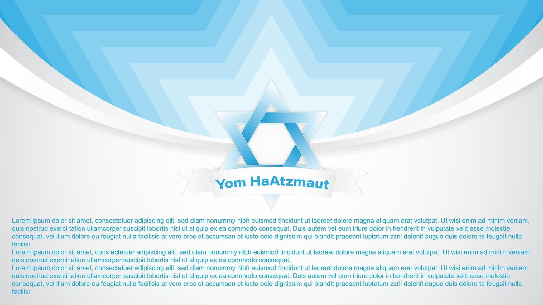 Yom HaAtzmaut, Independence Day is the national day of Israel, illustration vector