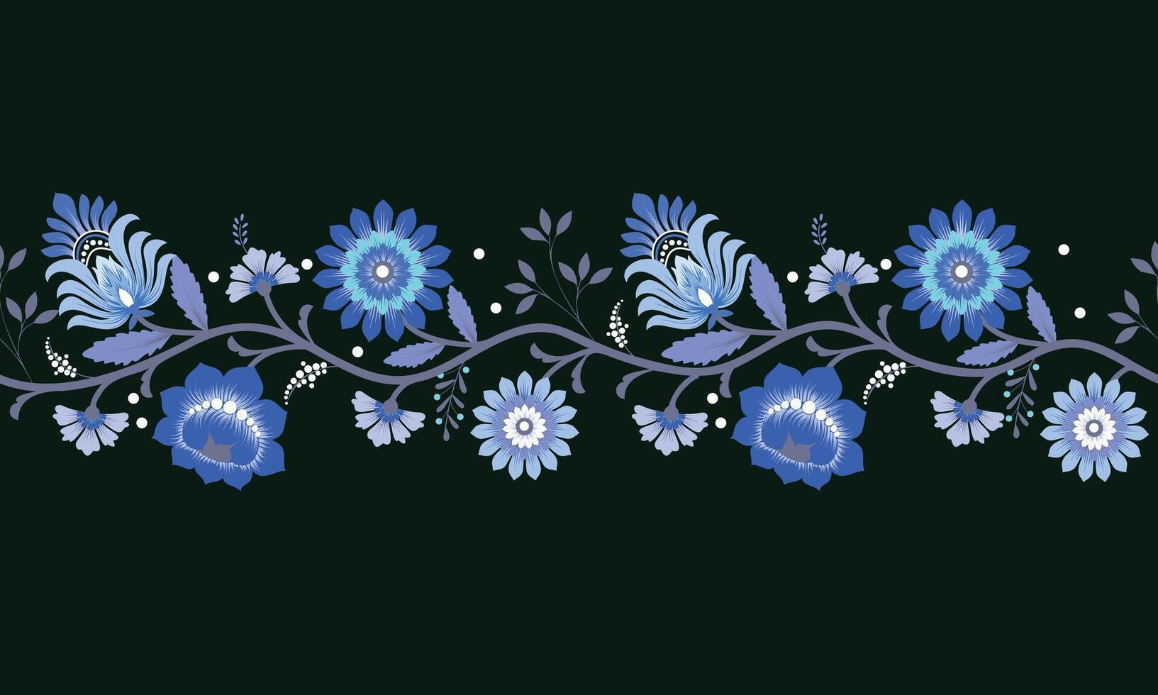 Ornamental slider with flowers vector