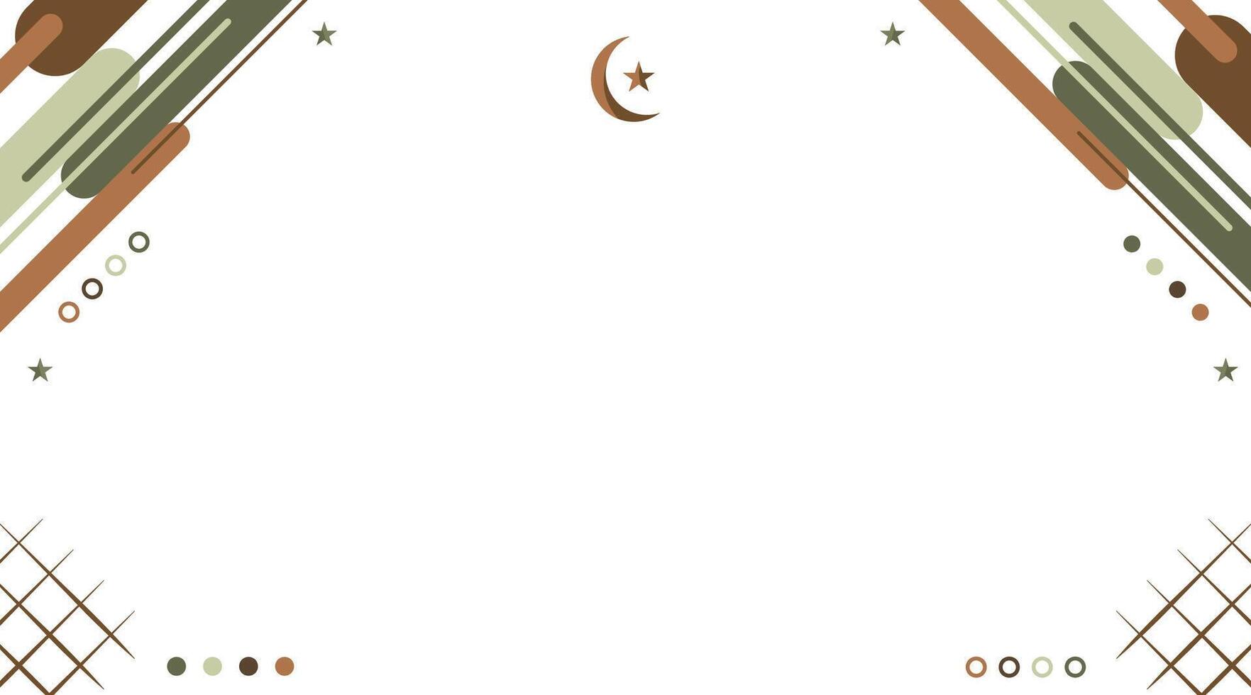 Simple islamic background banner template vector