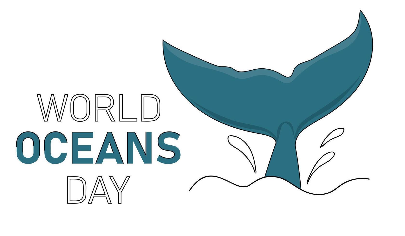 World Oceans Day vector