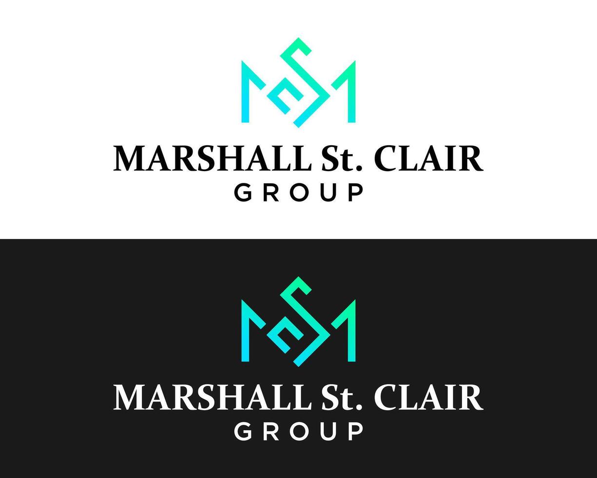 Letters MSC monogram business company logo design. vector