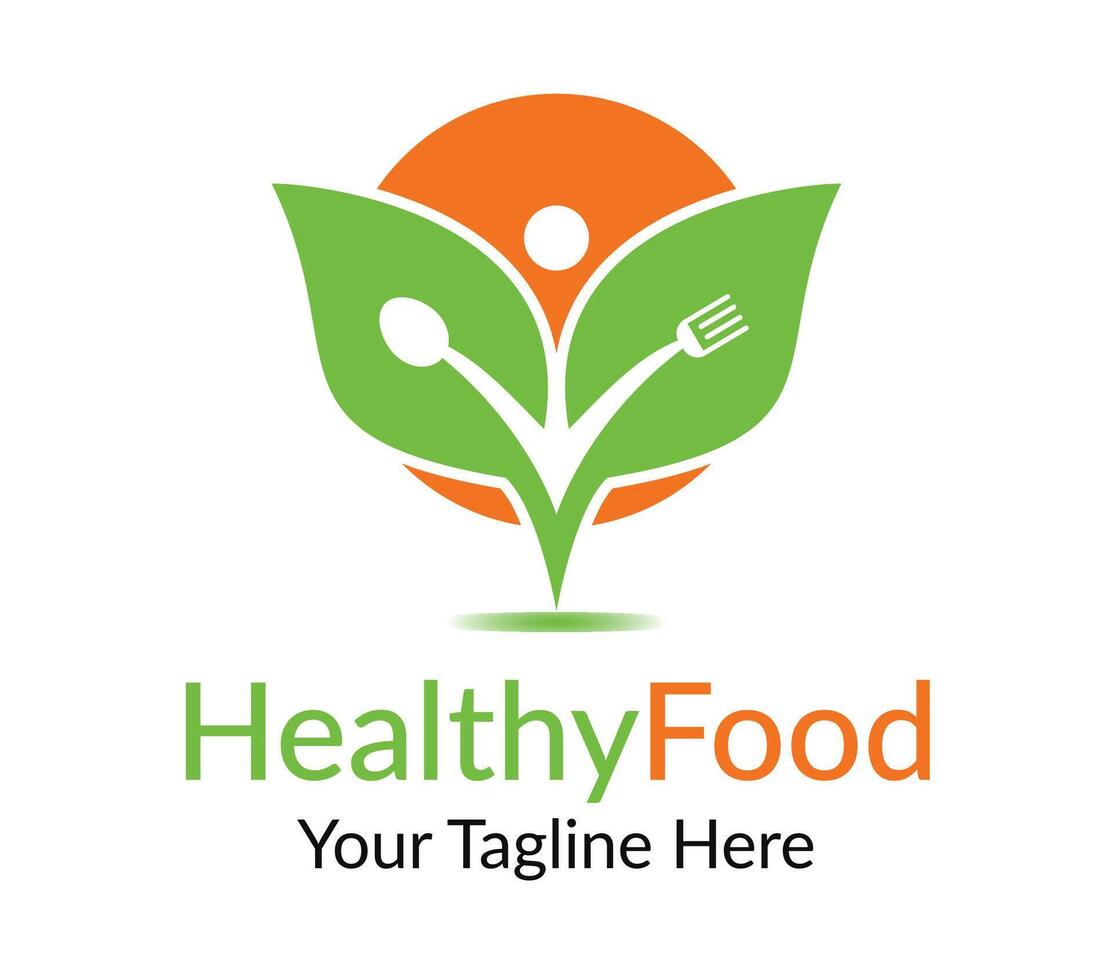 Health Food Logo design. vector