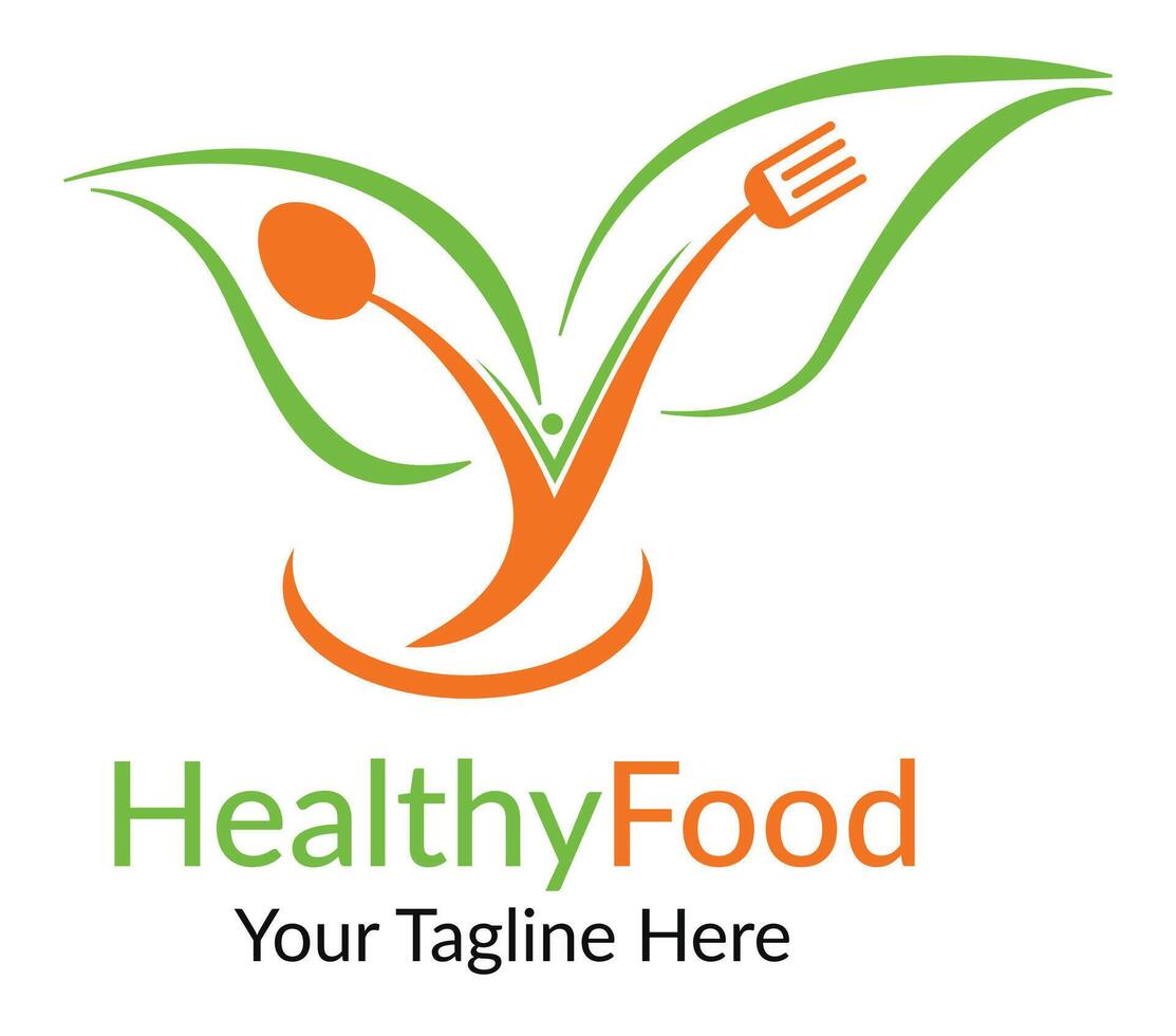 Health Food Logo design. vector