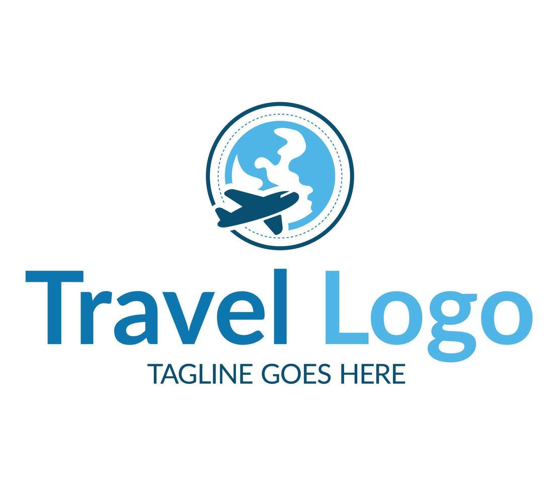 viaje agencia logo diseño. vector