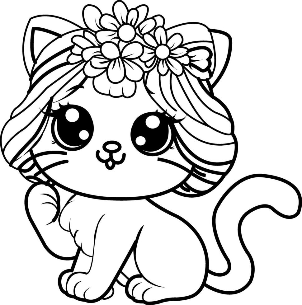 black line art animals suitable for colouring book for childeren education vector