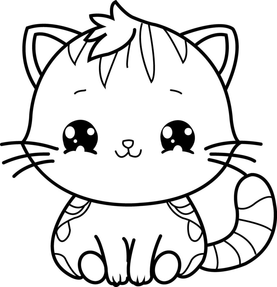 black line art animals suitable for colouring book for childeren education vector
