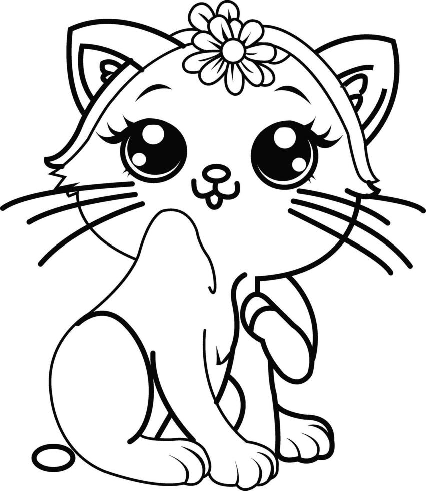 black line art animals suitable for colouring book for childeren education vector