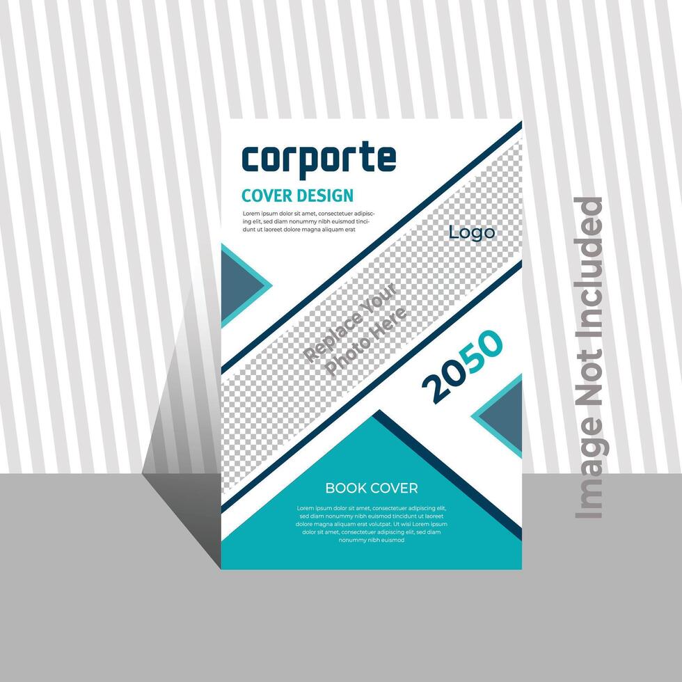 Modern book cover design. Corporate Book Cover Design Template in A4 vector