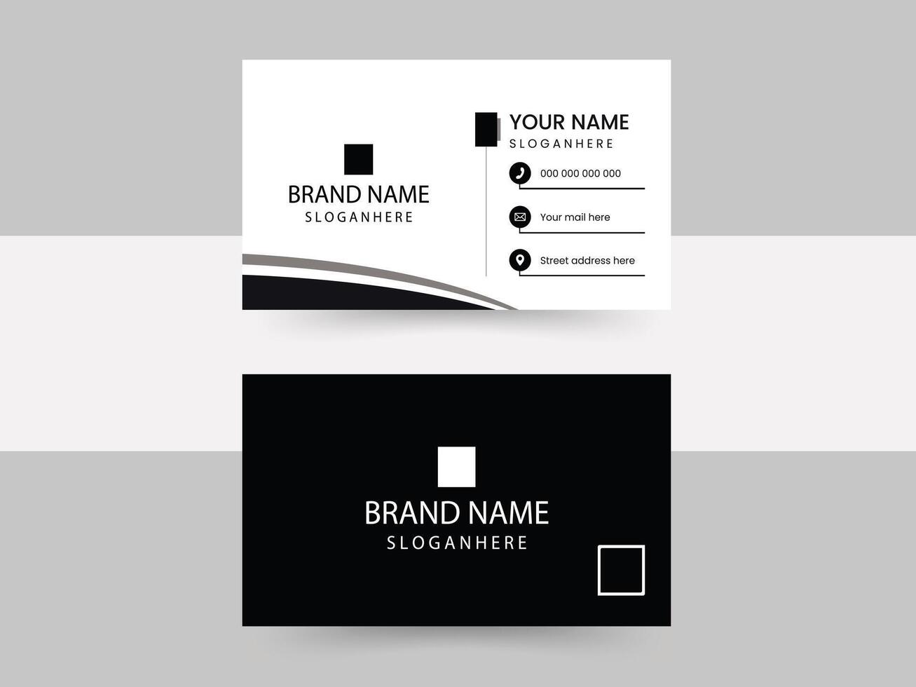 modern business card print templates, double-sided business card design template. vector