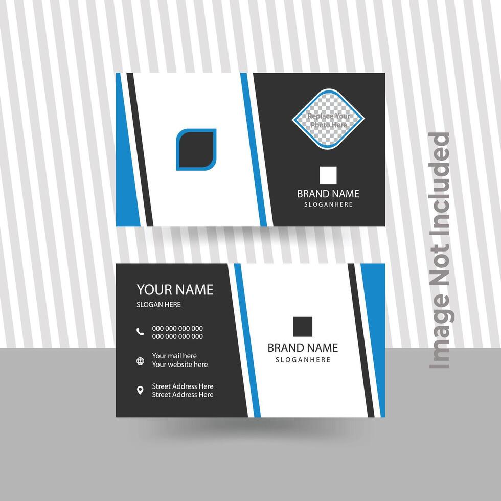 modern business card print templates, double-sided business card design template. vector