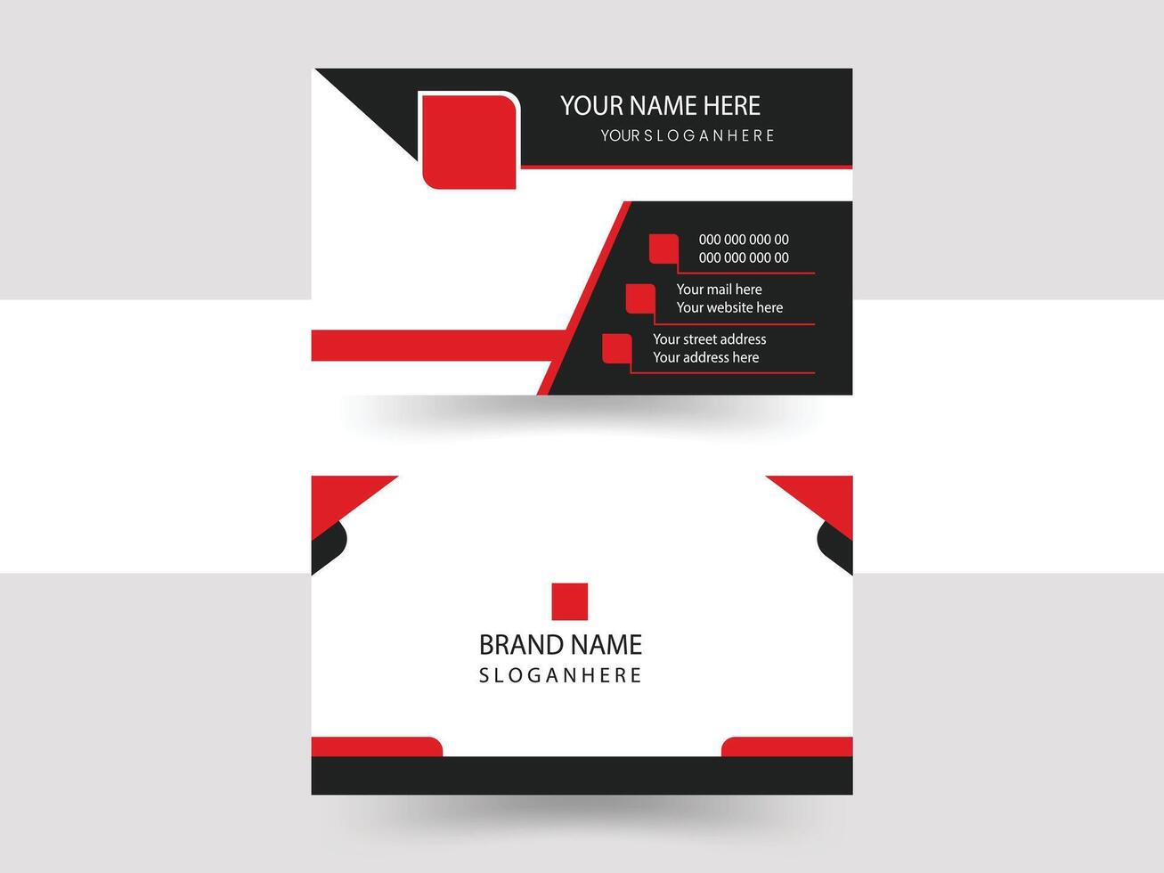 modern business card print templates, double-sided business card design template. vector