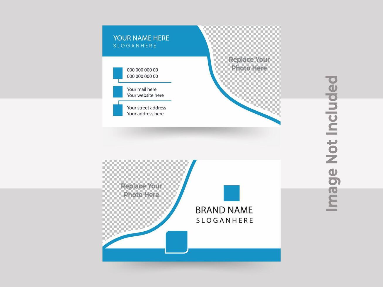 modern business card print templates, double-sided business card design template. vector