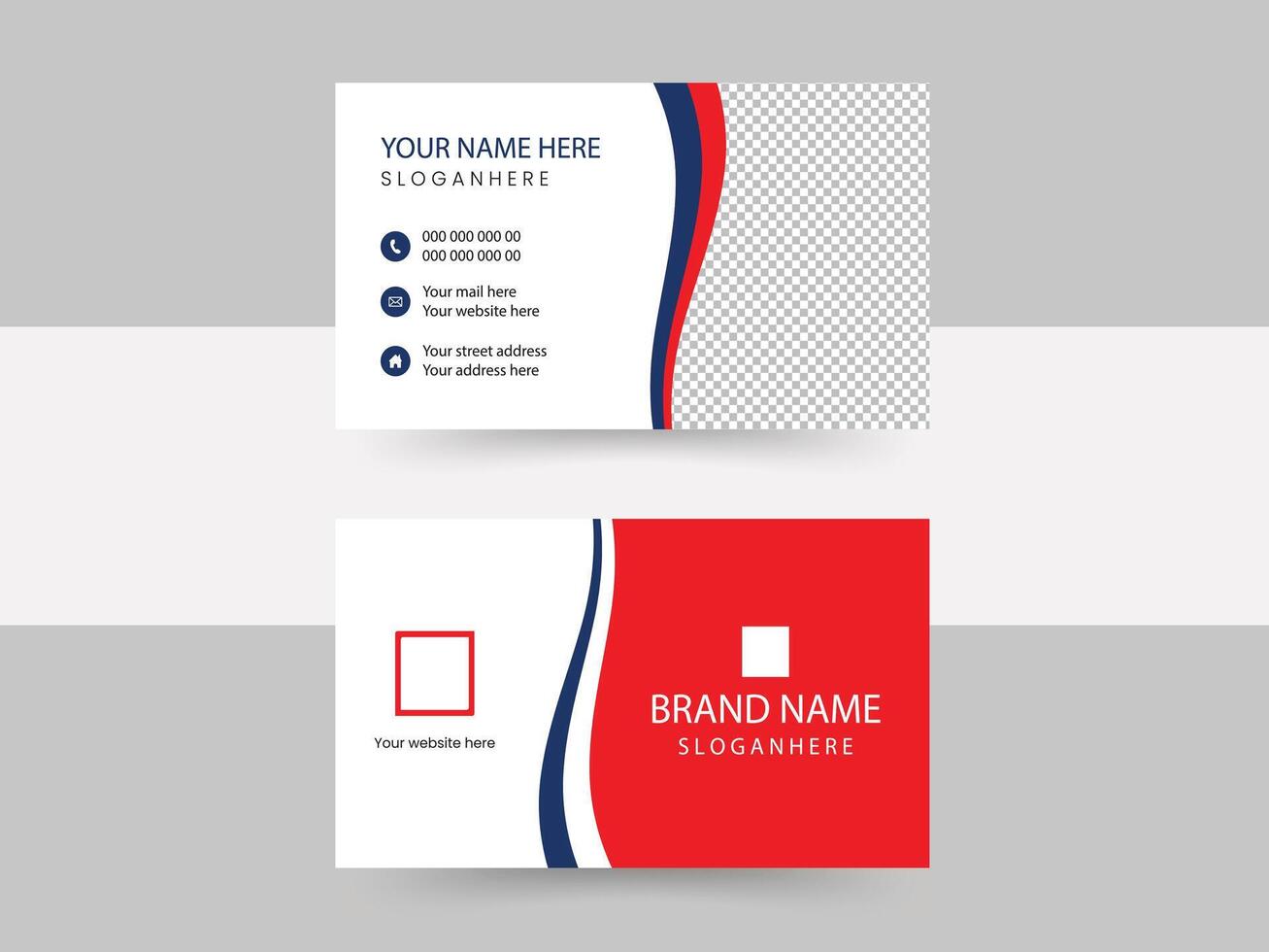 modern business card print templates, double-sided business card design template. vector