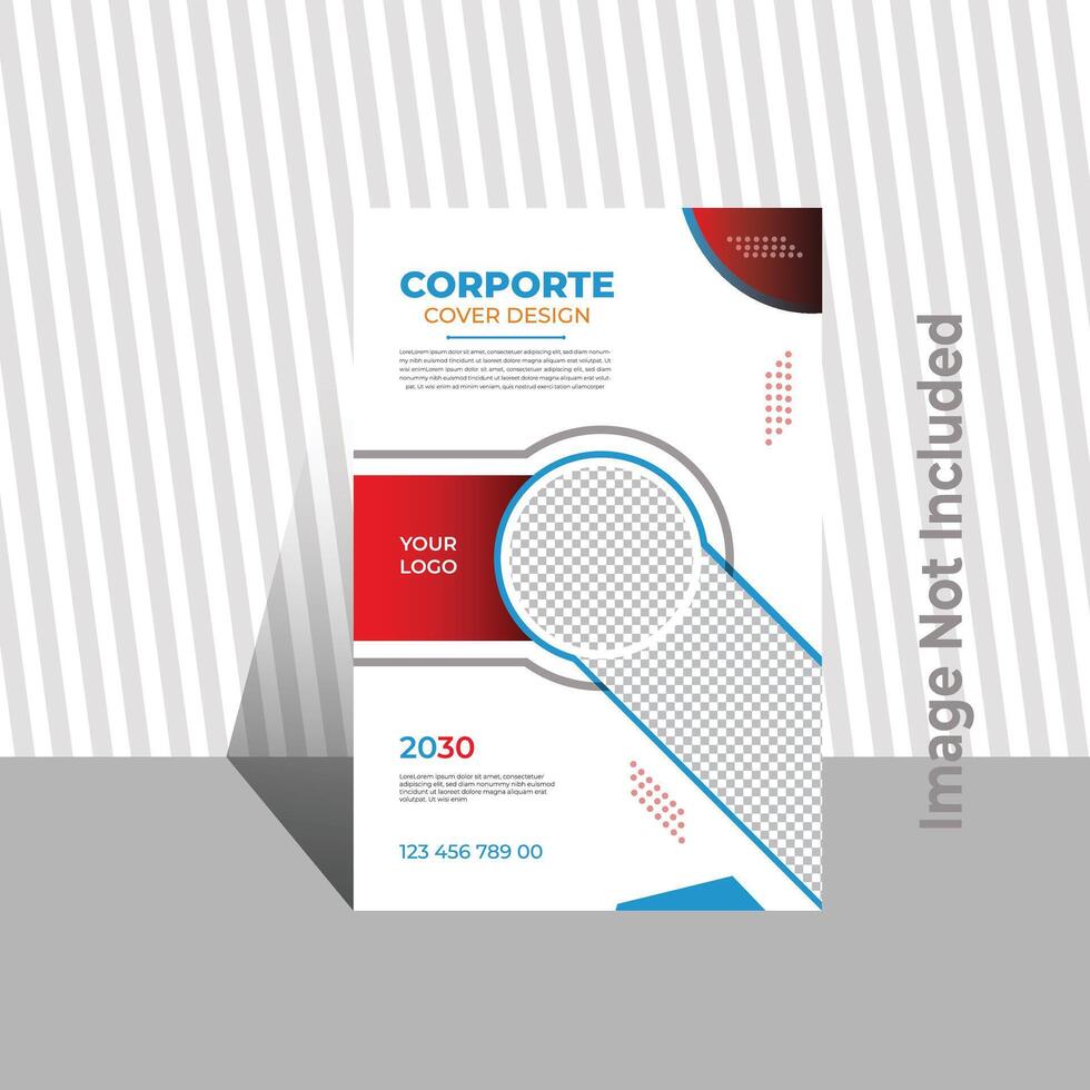 Modern book cover design. Corporate Book Cover Design Template in A4 vector