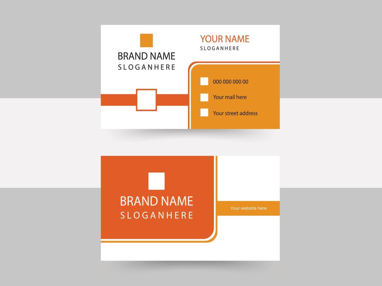 modern business card print templates, double-sided business card design template. vector